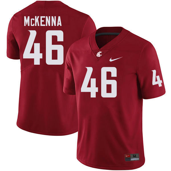 Men #46 Parker McKenna Washington State Cougars College Football Jerseys Stitched-Crimson